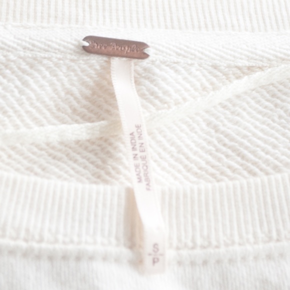 Free People S Ivory Crochet Dolman Sleeve Sweater - Picture 3 of 11